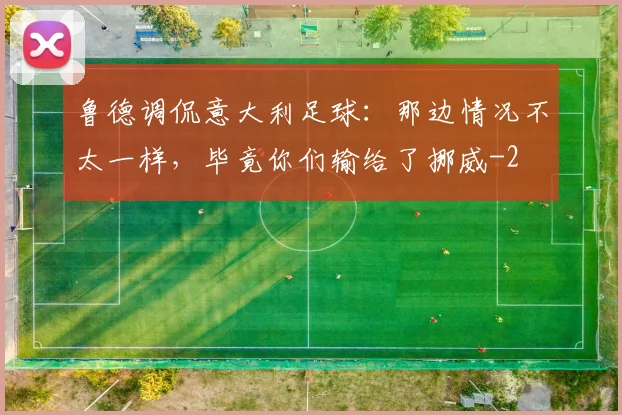 鲁德调侃意大利足球：那边情况不太一样，毕竟你们输给了挪威